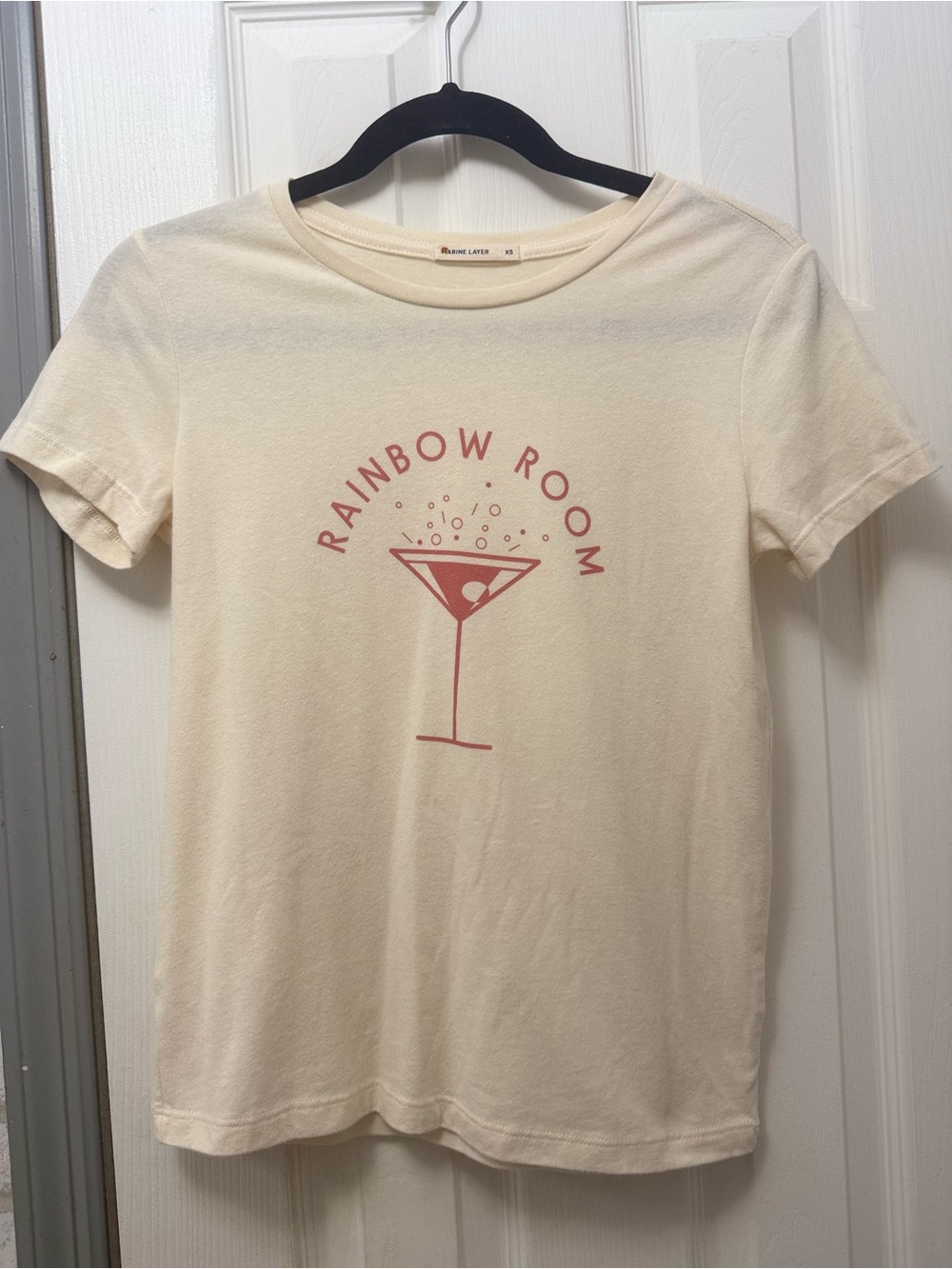 Marine Layer XS Cream 'Rainbow Room' Graphic Tee